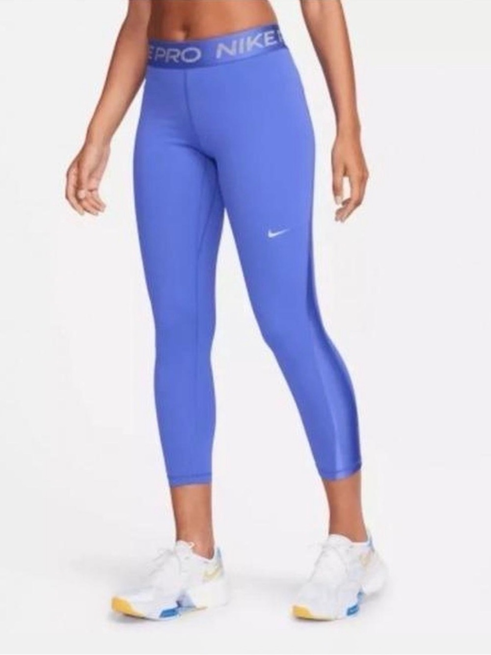 Nike Women's Royal Blue Pro High-Waist 7/8 Training Leggings